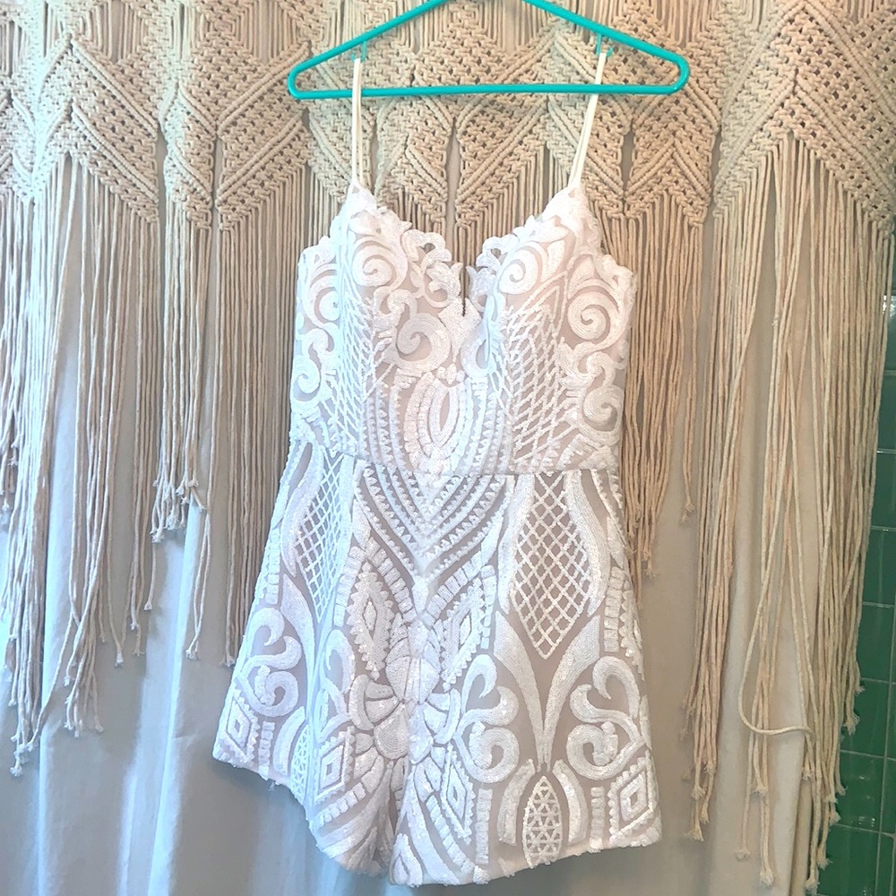 Hayley Paige x BHLDN SIZE 8 Drew sequin romper